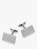 Hoxton London brick pattern cufflinks silver, imported from the UK