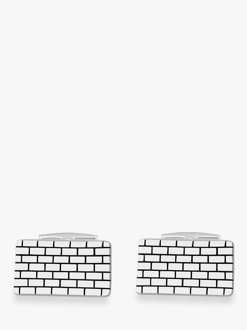 Hoxton London brick pattern cufflinks silver, imported from the UK