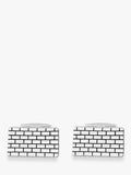 Hoxton London brick pattern cufflinks silver, imported from the UK