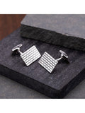 Hoxton London brick pattern cufflinks silver, imported from the UK