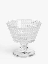 John Lewis John Lewis Ava Footed Glass Dessert Bowl Clear 12cm- Buy online at McGrocer