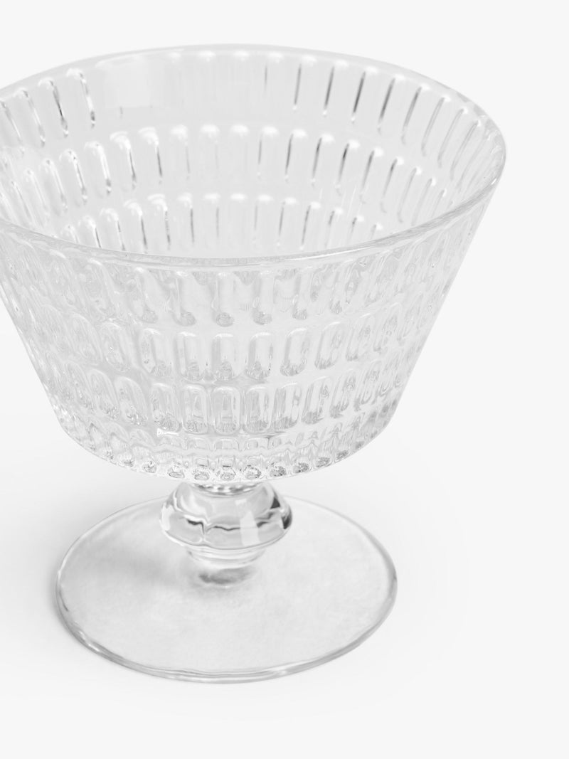 John Lewis Ava footed glass dessert bowl Clear 12cm, UK version