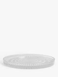 John Lewis glass cake plate with geometric pattern, 18cm clear, UK version