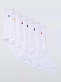 Ralph Lauren crew socks pack of 6 white - British product