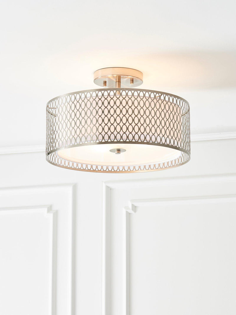 Bay Lighting Josette Deckenleuchte mit kurzem Baldachin, 43cm Durchmesser, UK-Version
