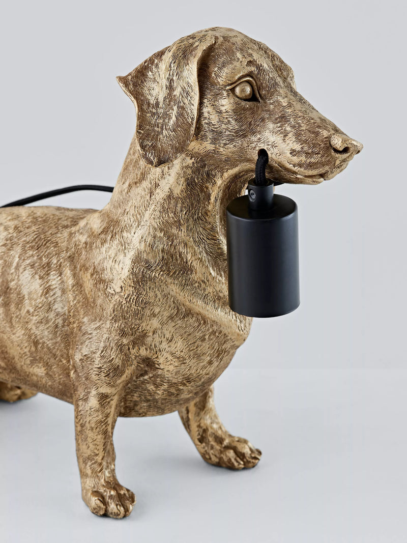 Bay Lighting Sausage Dog Gold Table Lamp - British product