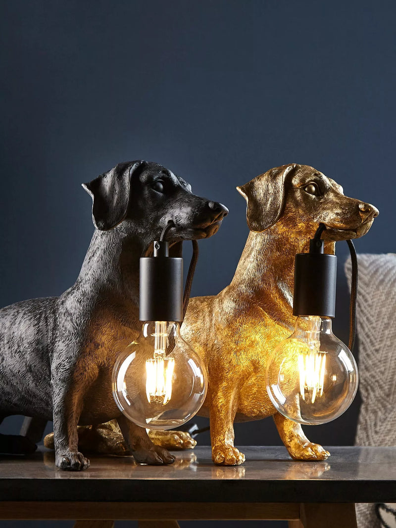 Bay Lighting Sausage Dog Gold Table Lamp - British product