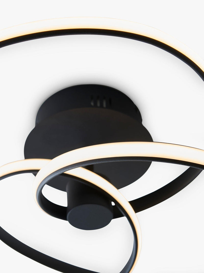 Bay Lighting ceiling light black semi flush 42W LED, UK version