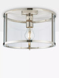 Bay Lighting Foster flush ceiling light chrome 31cm diameter - British product