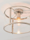 Bay Lighting Foster flush ceiling light chrome 31cm diameter - British product