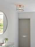 Bay Lighting Foster flush ceiling light chrome 31cm diameter - British product