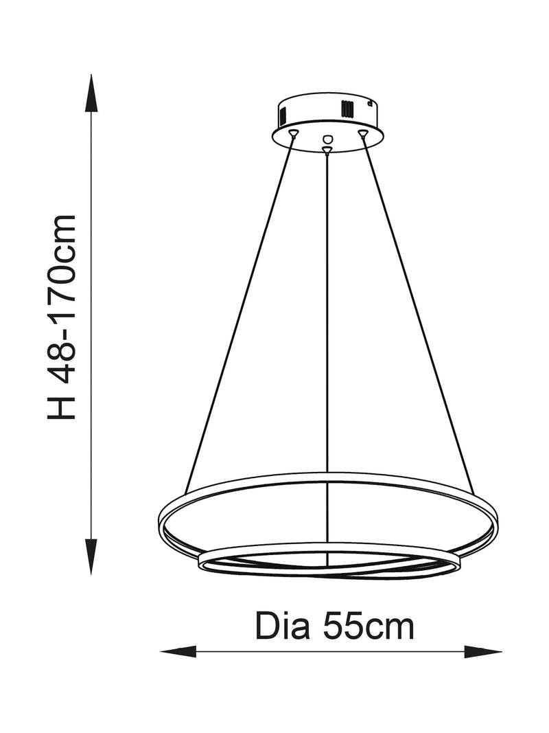 Bay Lighting Marcella pendant ceiling light gold, UK version