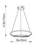 Bay Lighting Marcella pendant ceiling light gold, UK version