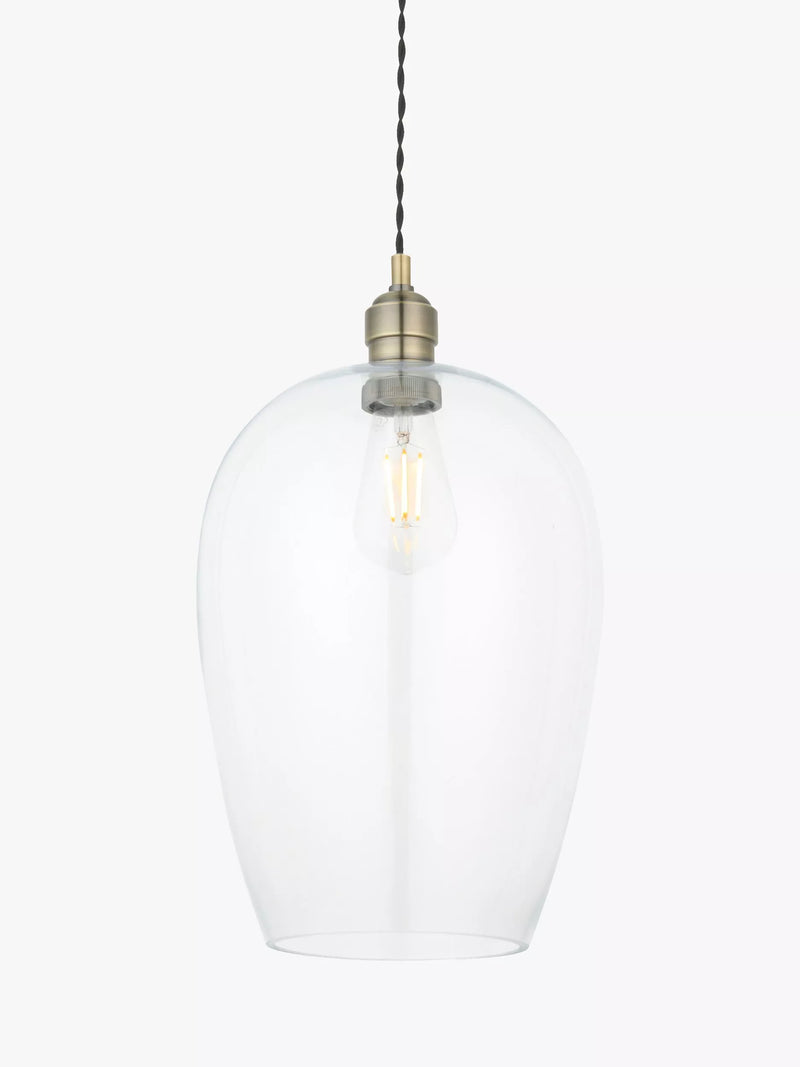 Bay Lighting Brighton pendant ceiling light in antique brass (British brand)