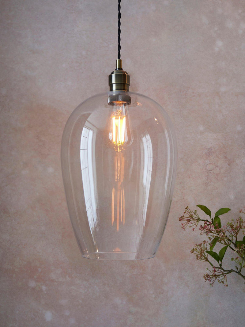 Bay Lighting Brighton pendant ceiling light in antique brass (British brand)
