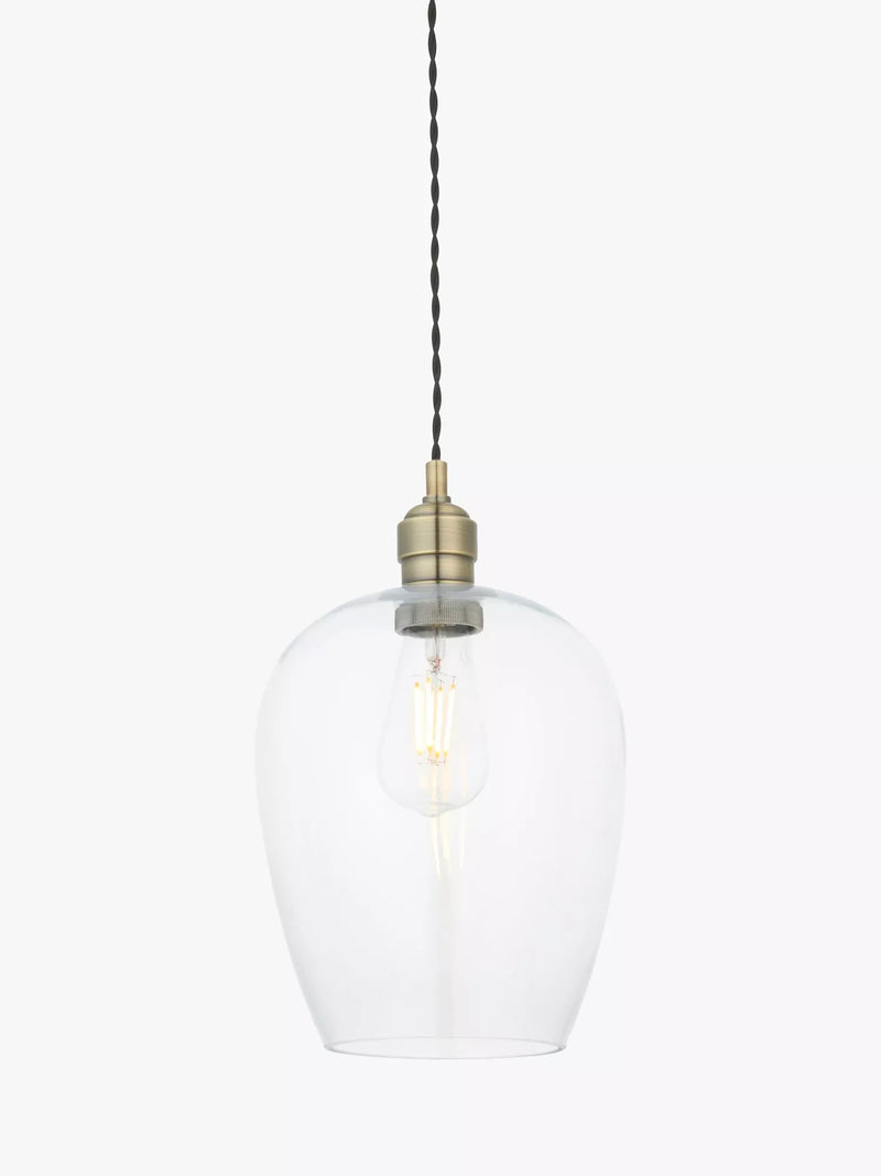 Bay Lighting Brighton pendant ceiling light antique brass, UK version
