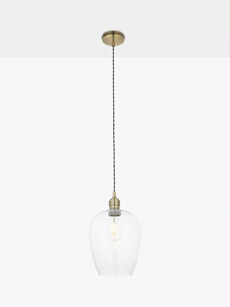 Bay Lighting Brighton pendant ceiling light antique brass, UK version