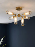 Bay Lighting Aydan gold semi-flush ceiling light (British brand)