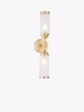 Bay Lighting Ayden wall light gold with rib glass shades - British product