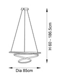 Bay Lighting Odessa pendant ceiling light gold - British product