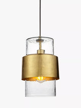 John Lewis Bay Lighting Dhara Single Pendant Ceiling Light, Gold- Buy online at McGrocer
