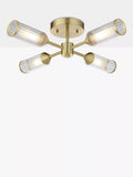 Bay Lighting 4 arm semi flush ceiling light gold (British brand)