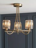 Bay Lighting Lyon 3 arm semi flush ceiling light brass (British brand)