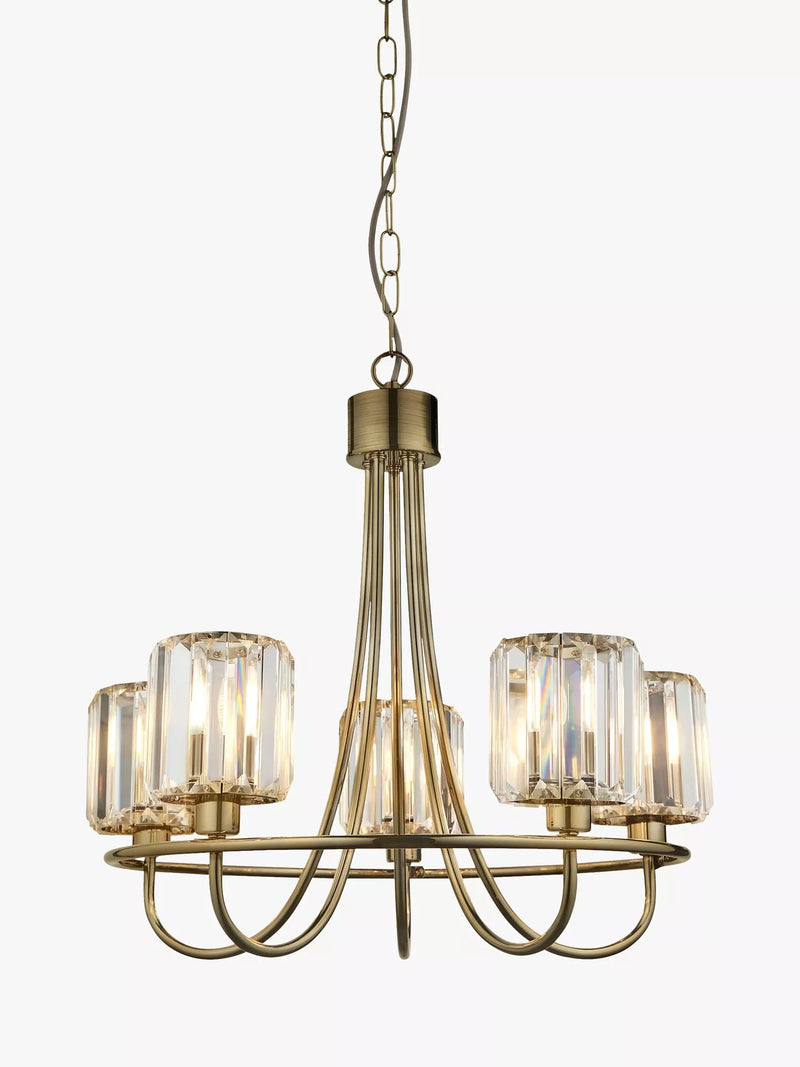 Bay Lighting Lyon 5-arm brass ceiling light - British product