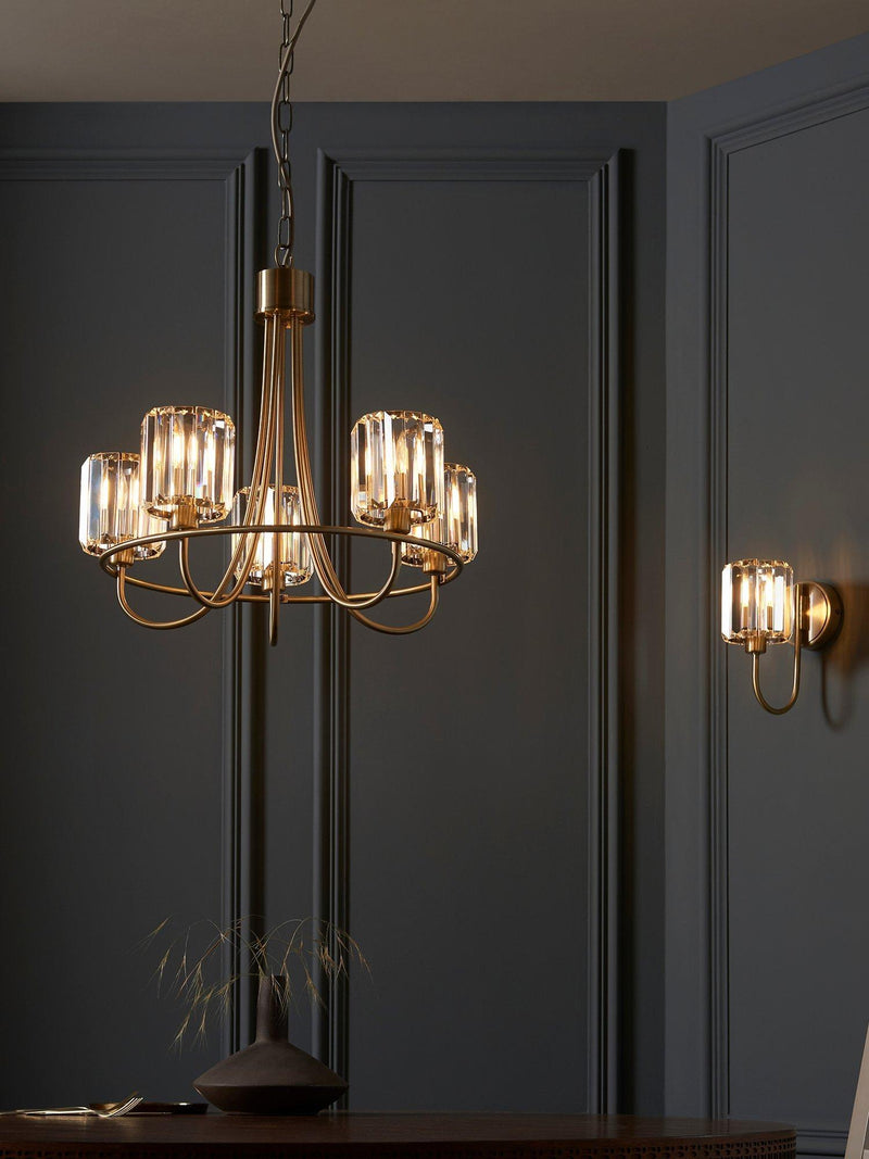 Bay Lighting Lyon 5-arm brass ceiling light - British product