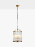 Bay Lighting Stockwell ribbed pendant ceiling light brass 41cm height (British brand)