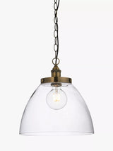 John Lewis Bay Lighting Carter Grand Single Pendant Ceiling Light, Brass- Buy online at McGrocer