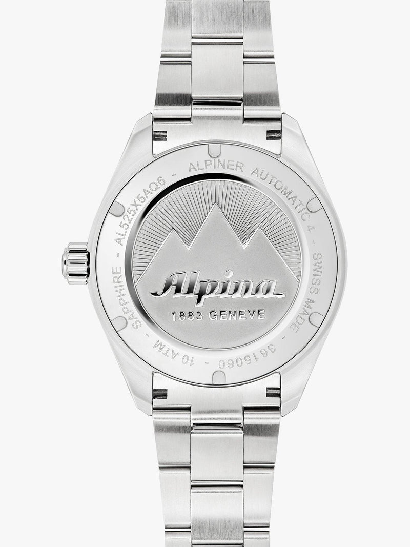 Alpina Alpiner 4 automatic watch silver bracelet 44mm, UK version