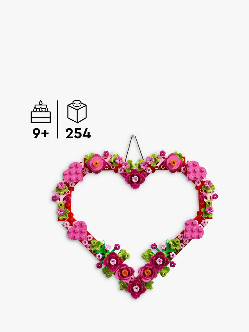 LEGO Heart Ornament building toy with 254 pieces, imported from the UK