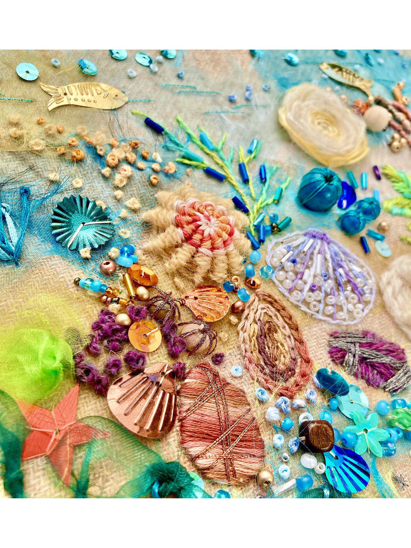 Rowandean Seaside Treasures embroidery kit 47x40cm, imported from the UK
