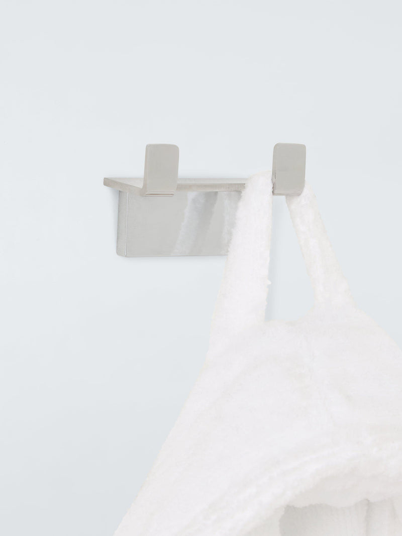 John Lewis Modernist double robe hook, silver - British product