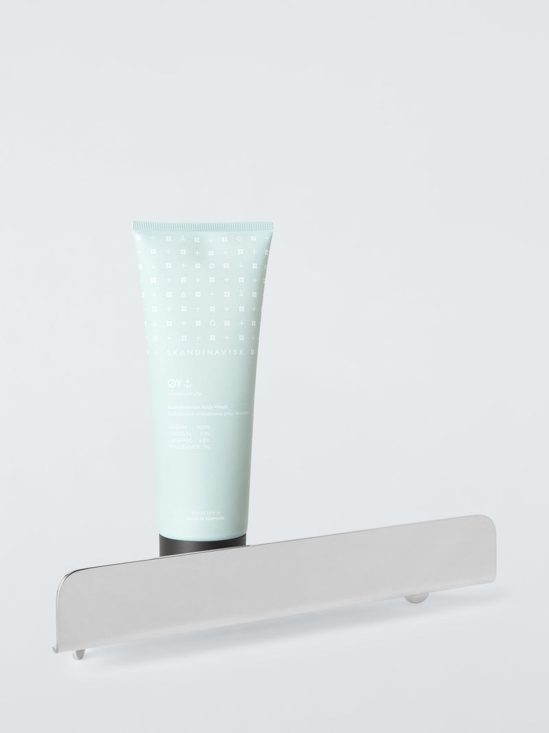 John Lewis Modernist corner shower shelf Silver, imported from the UK