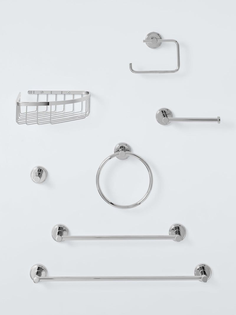 John Lewis chrome toilet roll holder 17x7x5cm, UK version