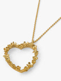 Alex Monroe Floral Heart Pendant Necklace gold plated - British product
