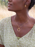 Alex Monroe Floral Heart Pendant Necklace gold plated - British product
