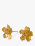 Alex Monroe buttercup flower stud earrings with citrine (British brand)
