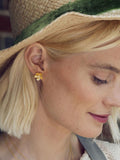 Alex Monroe earrings buttercup flower yellow citrine stud (British brand)
