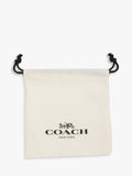 Coach sculpted C round stud earrings shiny gold, UK version