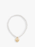 Coach faux pearl heart charm bracelet, UK version