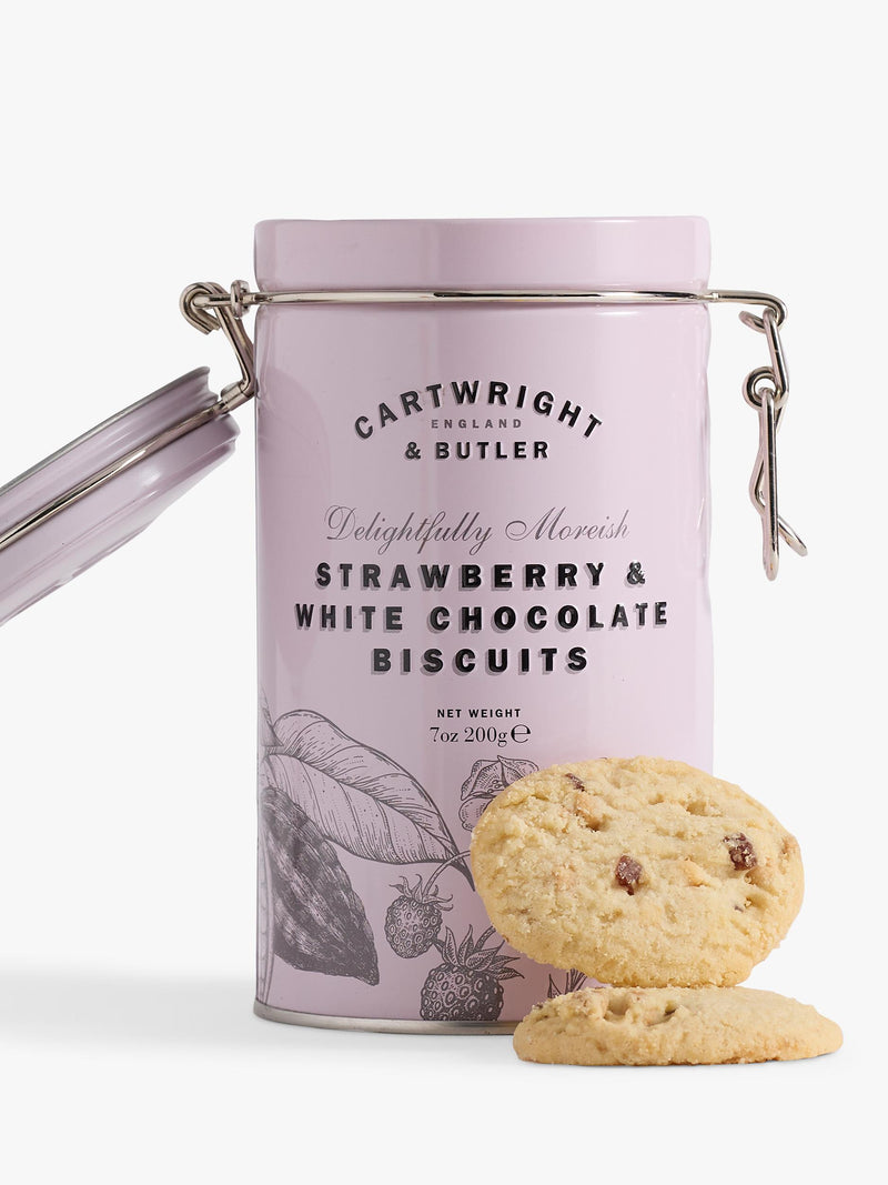 Cartwright & Butler strawberry white chocolate biscuits 200g - British product