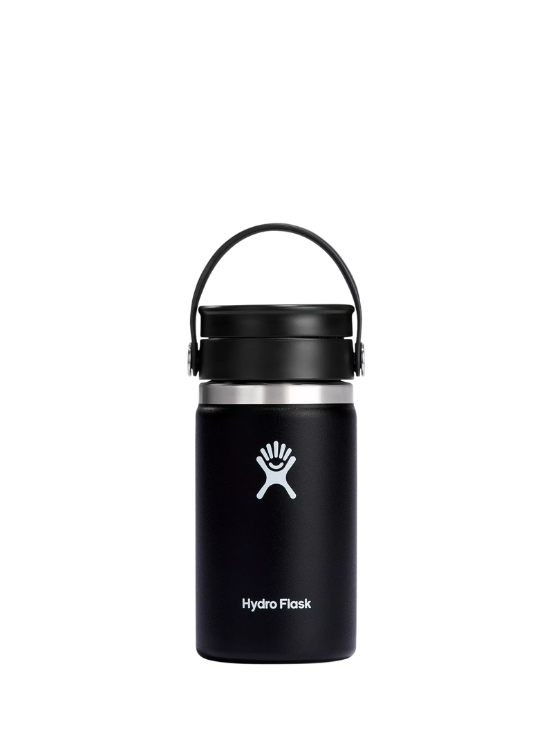 Hydro Flask Double Wall Vacuum Insulated Stainless Steel Wide Mouth Travel Mug, 355ml, Black