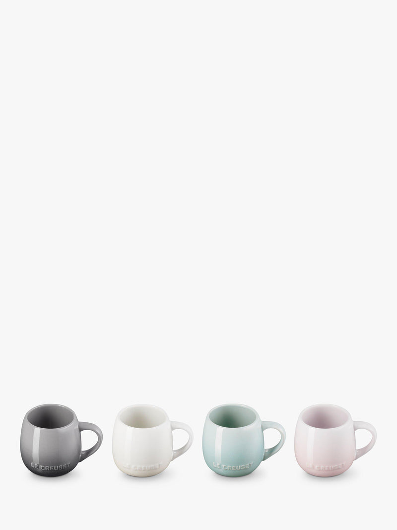 Le Creuset stoneware mugs in assorted colours, 320ml set of 4, UK version