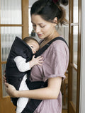 BabyBjörn woven mini baby carrier in black for newborns - British product