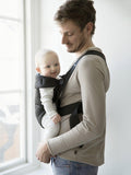 BabyBjörn woven mini baby carrier in black for newborns - British product