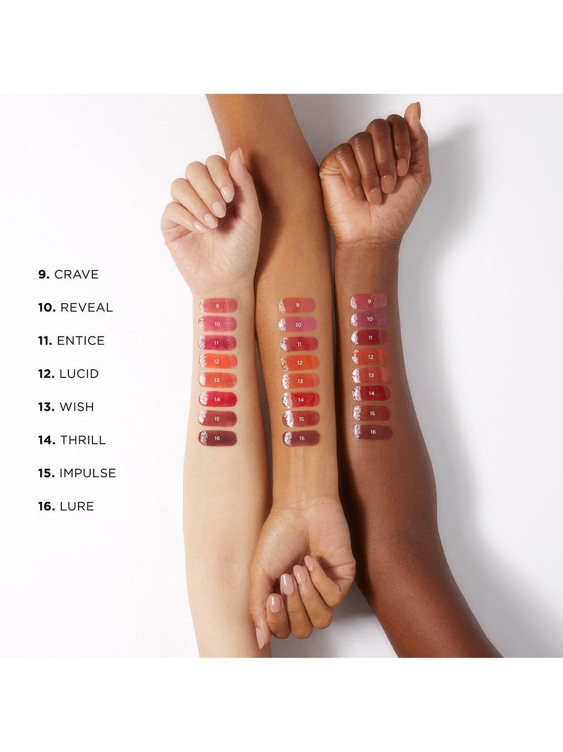 Hourglass volumising glossy lip balm in red, UK version