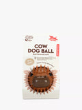 Kikkerland Highland Cow brown dog ball toy, UK version